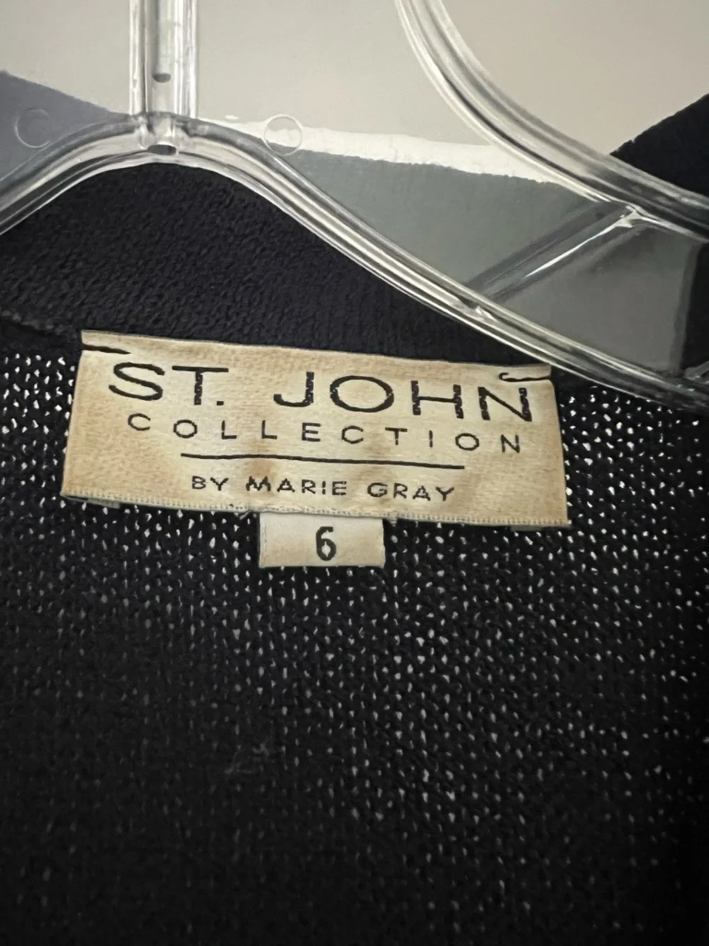 Vintage St. John Collection Navy Button-Front Women's Dress Size 6 - Picture 3 of 4